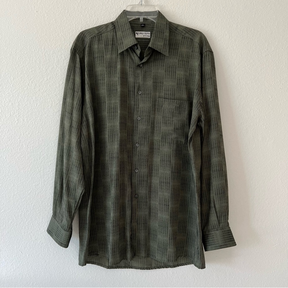 Georg Roth Green Button-Up Collared Top - Picture 6 of 7